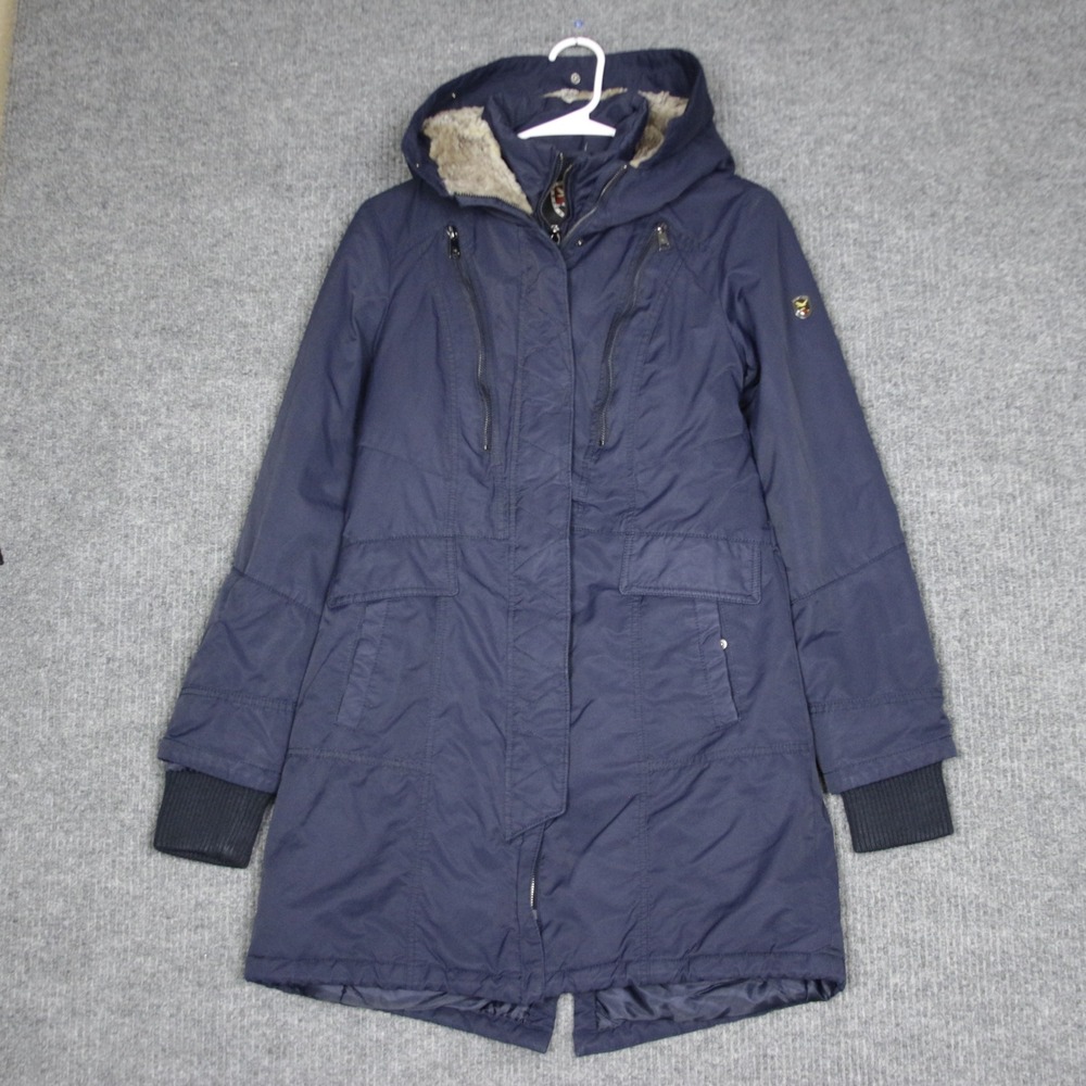 1 Madison Expedition Mens‎ Blue Hooded Parka Jacket Size S Heritage Collection